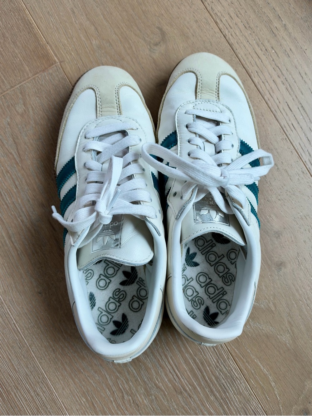 Adidas Samba OG Legacy Teal Cloud White Gum Sneakers Women’s 8 - Picture 4 of 9